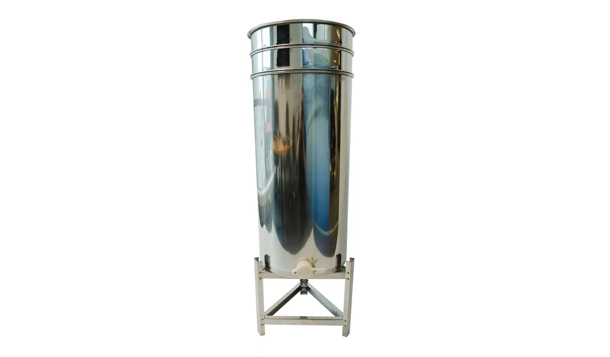 100kg Honey Tank with Honey Gate, Stand and Double Strainer