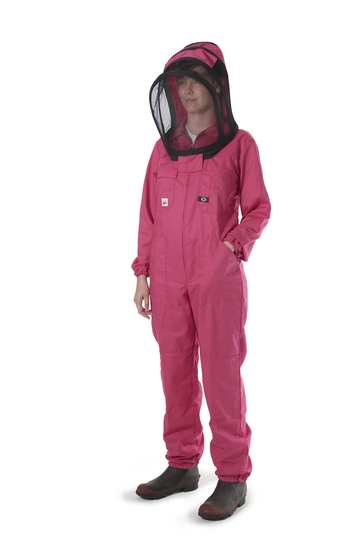 Women&#39;s Bee Suit with Folding Hood (Pink)